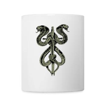 Schlange Schwert Gotik Mode Fun Spass - Tasse - Weiß - Vorne