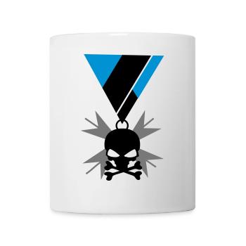 Totenkopf Schädel und Knochen Orden - Tasse - Weiß - Vorne