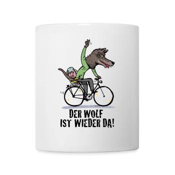Wolfradfahrer Abenteuer - Tasse - Weiß - Vorne