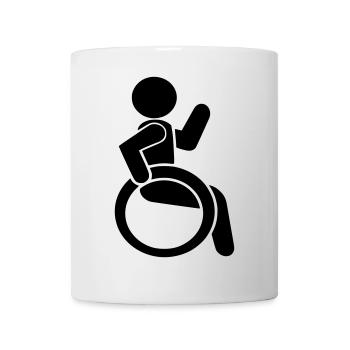 Winkender Rollstuhlfahrer # - Tasse - Weiß - Vorne