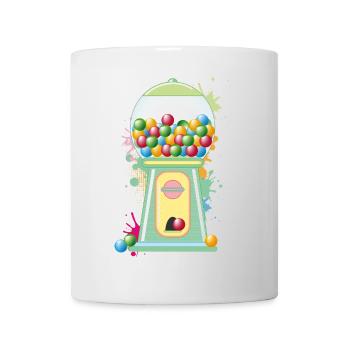nostalgique rétro chewing-gum distributeur automatique style graffiti - Mug blanc - blanc - Devant