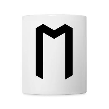 Rune: Ehwaz ᛖ (E), , Quantum Runes Futhark 0 © - Tasse - Weiß - Vorne