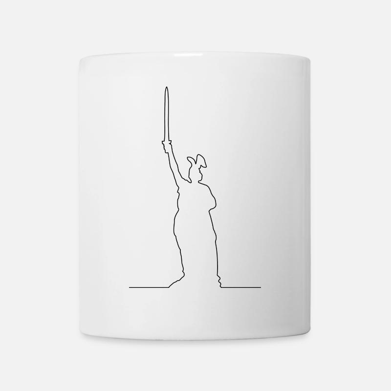 Contour du monument Hermann - Mug blanc - blanc