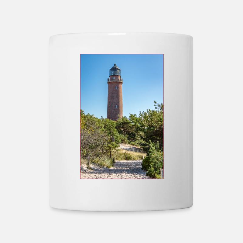 Leuchtturm Darsser Ort Ostsee Weststrand - Tasse - Weiß