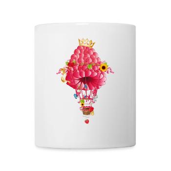 dreamlike magical trip with raspberries balloon - Mug - white - Front