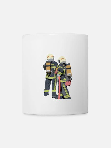 BINOME SAPEURS POMPIERS - Mug blanc - blanc