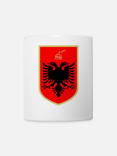 Sticker blason Albanie idée cadeau Shqiperia - Mug blanc - blanc