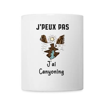 je peux pas j'ai canyoning - Mug blanc - blanc - Devant