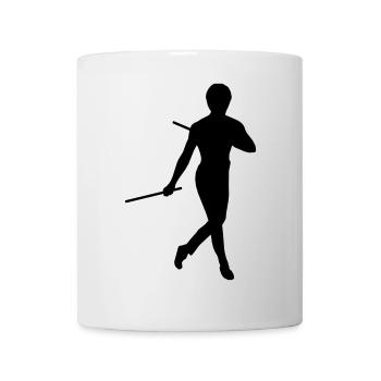 Bruce Lee Kung Fu Escrima Schattenfigur - Tasse - Weiß - Vorne