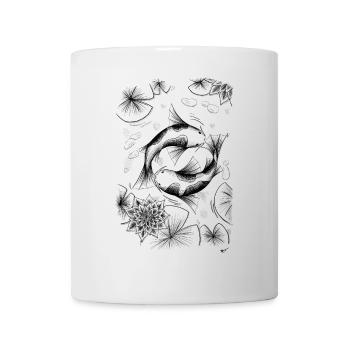 Kois dans l'étang - Mug blanc - blanc - Devant