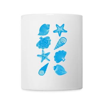 Muscheln und Seesterne - Tasse - Weiß - Vorne