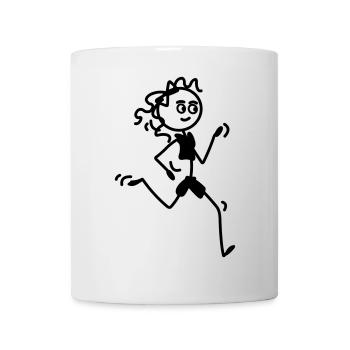 Runner girl or woman - Mug - white - Front
