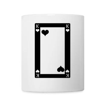 Spielkarte König der Herzen - Tasse - Weiß - Vorne