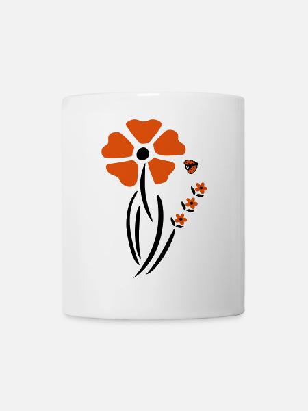 Frühling mit Marienkäfer - Tasse - Weiß