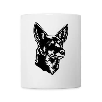 Tête de kelpie australienne - Mug blanc - blanc - Devant
