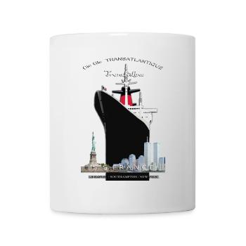 POSTER LINER FRANCE NEW YORK Louis RUNEMBERG © - Mug - white - Front