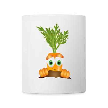 Drôle de carotte mûre pour la récolte dans le potager - Mug blanc - blanc - Devant