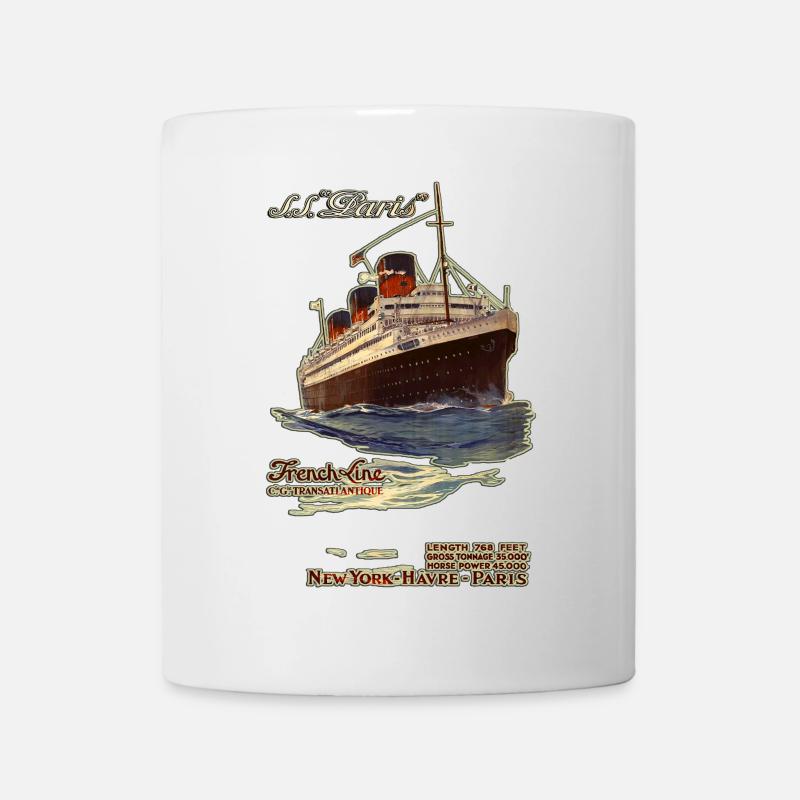 PAQUEBOT PARIS TRANSATLANTIQUE - Mug blanc - blanc