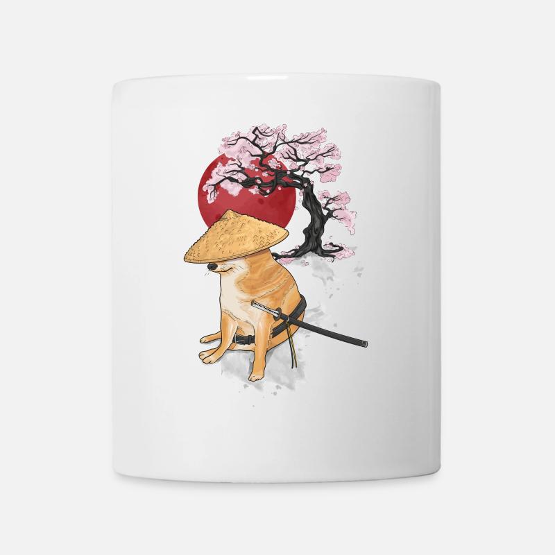 samurais cheems - Tasse - Weiß