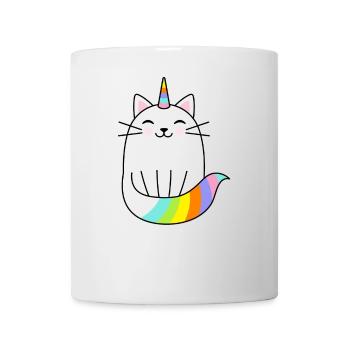 Einhorn Katze Regenbogenfarben - Tasse - Weiß - Vorne