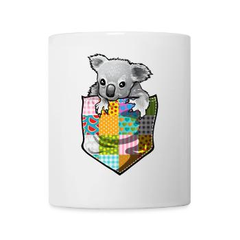 Koala de chéri dans la poche - Mug blanc - blanc - Devant