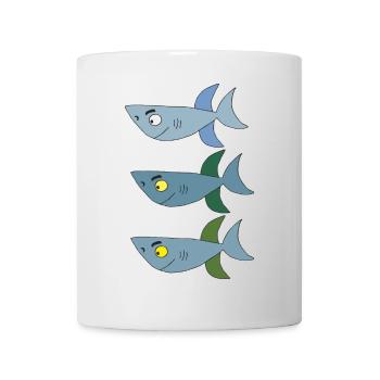 requins 3 frères - Mug blanc - blanc - Devant