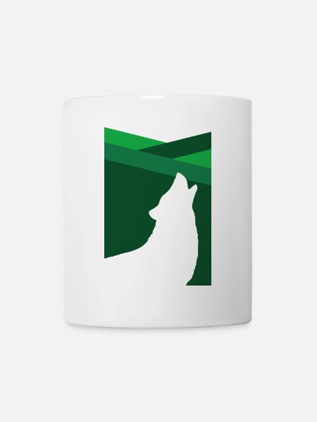 Wolf Silhouette - Tasse - Weiß