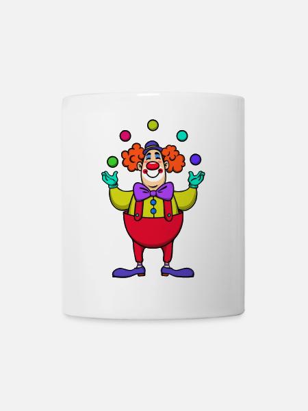 Karneval Fasching Clown - Tasse - Weiß