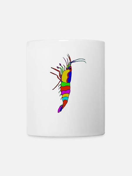 Panorama coloré de crevettes - Mug blanc - blanc