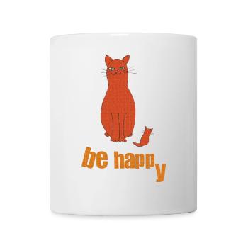 chat être heureux - Mug blanc - blanc - Devant