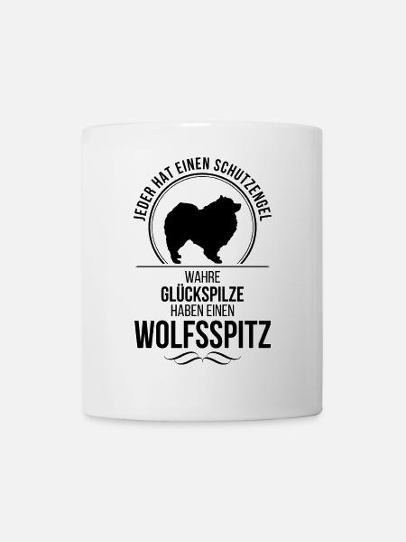 WOLFSSPITZ Schutzengel Hundespruch Wilsigns - Tasse - Weiß