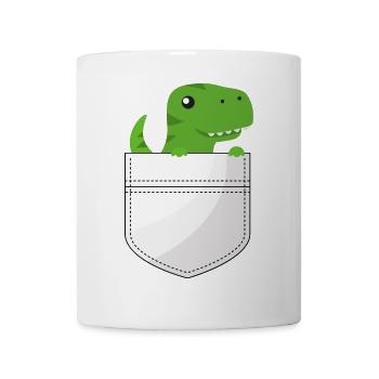 Pocket Dino Peek - Tasse - Weiß - Vorne