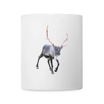 Modern Reindeer Bull with Large Horn Crown - Mug - white - Front