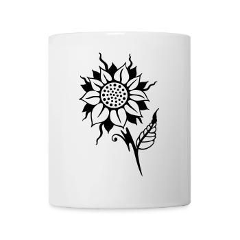Sonnenblume Blume Pocket Flower - Tasse - Weiß - Vorne