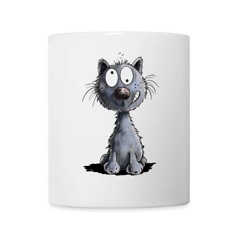 Drôle de chat noir - Mug blanc - blanc - Devant