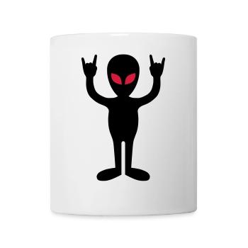 Alien with Metalhand - Mug - white - Front