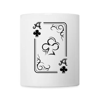 Cartes à jouer Cross Illustration Card Poker Skat - Mug blanc - blanc - Devant