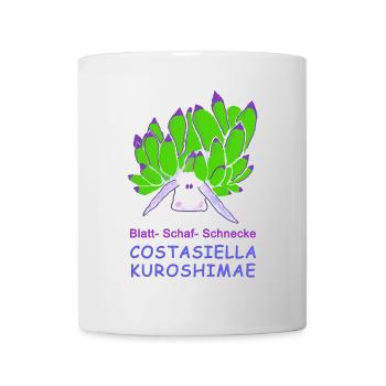 Blatt-Schaf-Schnecke, Costasiella kuroshimae - Tasse - Weiß - Vorne