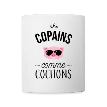 Copains comme cochons - Mug blanc - blanc - Devant