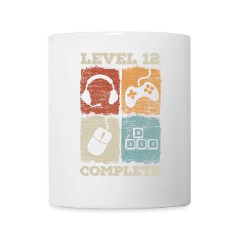 Jeu complet de niveau 12e anniversaire - Mug blanc - blanc - Devant