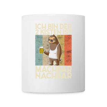 2 Kisten sind machbar Nachbar Einweihung Geschenk - Tasse - Weiß - Vorne