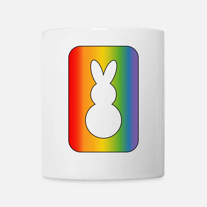 Lapin arc-en-ciel - Mug blanc - blanc