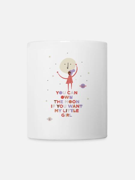 Rêve lunaire pour les filles – Posséder la Lune - Mug blanc - blanc