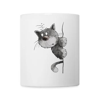 Happy Cat I Cat Friends Gift - Mug - white - Front