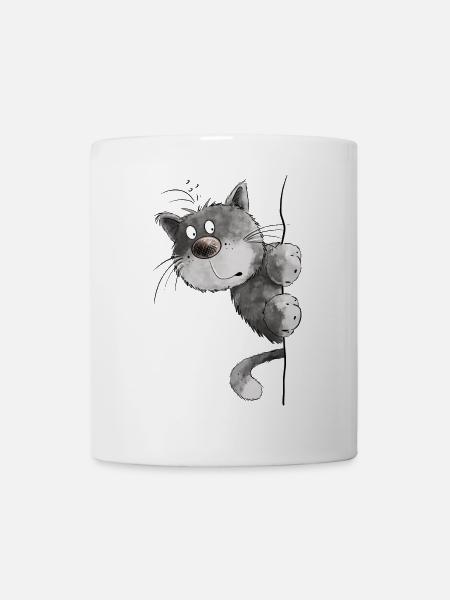 Happy Katze I Katzenfreunde Geschenk - Tasse - Weiß