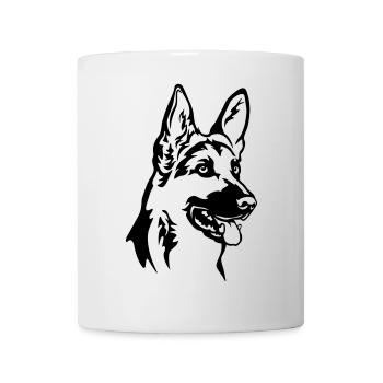 German Shepherd Head - Mug - white - Front
