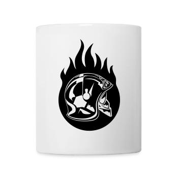 casque sp flamme - Mug blanc - blanc - Devant