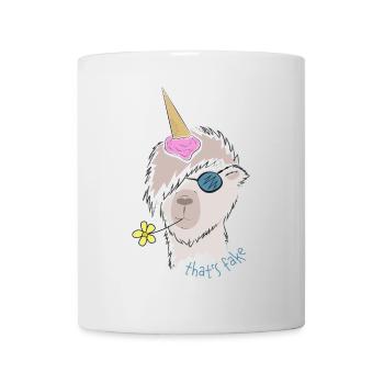 Alpaka / Lama - Unikorn? That's fake! - Tasse - Weiß - Vorne