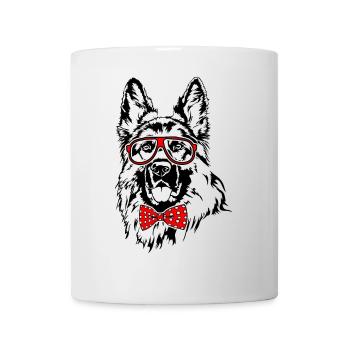BERGER ALLEMAND Lunettes Chiens chien intelligent - Mug blanc - blanc - Devant
