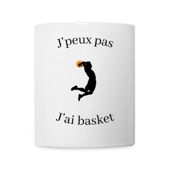 Je peux pas jai basket - Mug blanc - blanc - Devant
